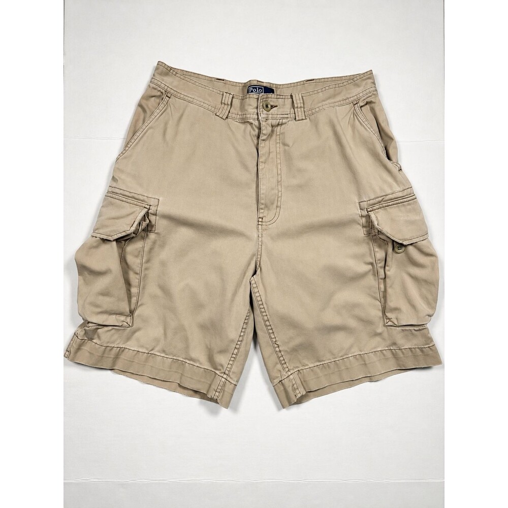 Polo Ralph Lauren 34 Khaki Cargo Shorts Classic Polo 67 Chino Cotton Utility